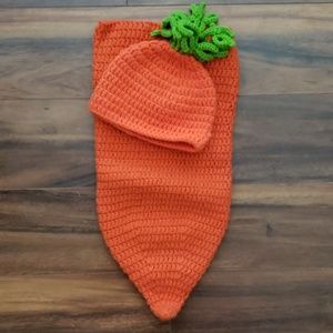 Infant Baby Carrot Crochet Costume